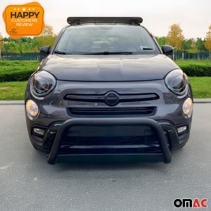 FIAT 500X Bull Bar - Omac - Steel 1Pc - Black - '16-'18